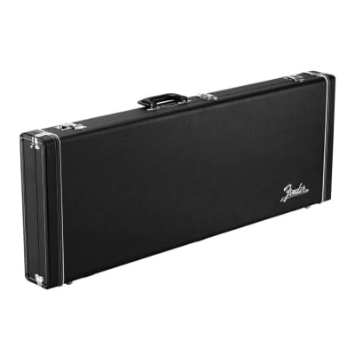 Fender Classic Series 3-Ply Hardshell Wood Case for Jazzmaster/Jaguar Guitars with Locking Latch and Key Set (Black) for sale