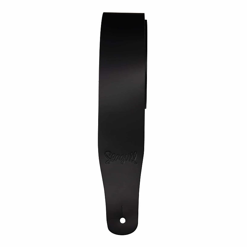 Seagull 051328 TopGrain Leather Guitar Strap, Black Reverb
