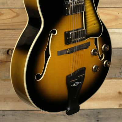 Ibanez George Benson LGB300 Hollowbody Guitar Vintage Yellow Sunburst w/  Case for sale