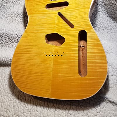 The last Killer 5A + USA,Double bound Alder body in butterscotch. Made for a Tele neck # BST-4 for sale