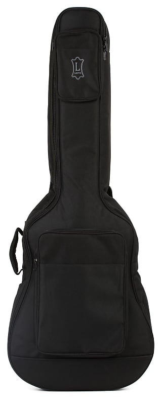 Levy's EM20S Polyester Side Panel  Two Pocket Acoustic Guitar Gig Bag - Black image 1