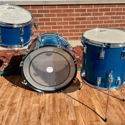 1960s Rogers Holiday Drum Set Blue Sparkle 20/12/14 image 5