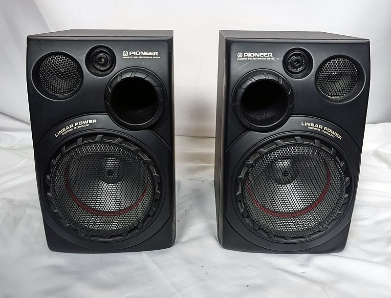 Pair of Pioneer S-P760V Bookshelf Way speakers 150watt Black NIC