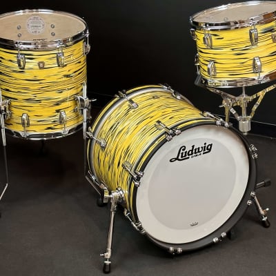 Ludwig 18/12/14" Classic Maple "Jazzette" Outfit Drum Set - Lemon Oyster Pearl image 3