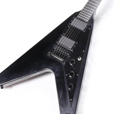 ギター Gibson LTD Flying V Gothic II EMG 2006 Gibson Flying V Gothic II Matte Black EMG's