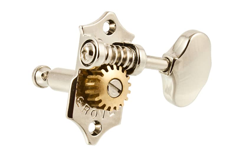 NEW - Grover V97-18NA 3x3 Sta-Tite Tuning Keys, Scalloped Buttons - NICKEL image 1