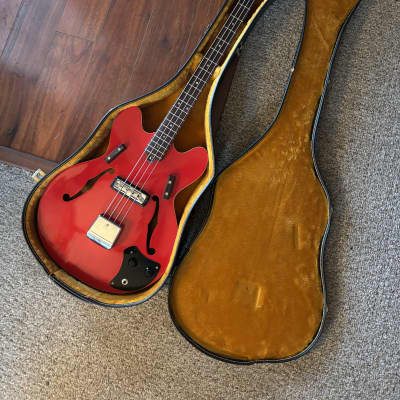 1960s Lero Hollow Body Bass - Red for sale