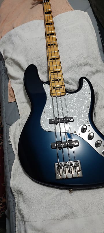 Squier 4string BASS 4 String JAZZ Bass Deluxe 2000 BLUE image 1
