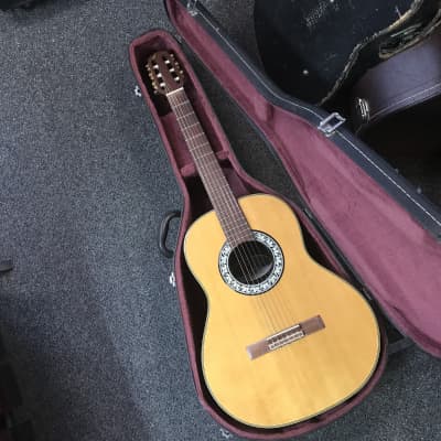 Ovation Celebrity CC13 vintage classical nylon string natural guitar made in Korea 1995 in excellent condition with original hard case . for sale