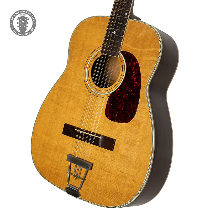 1971 Harmony H1270 12String Guitar Natural Professionally Reverb