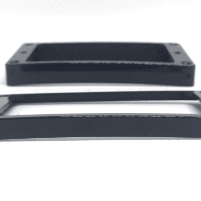 Black M69 Curved Pickup Mounting Rings Plain from Montreux Time MCollection Black image 3