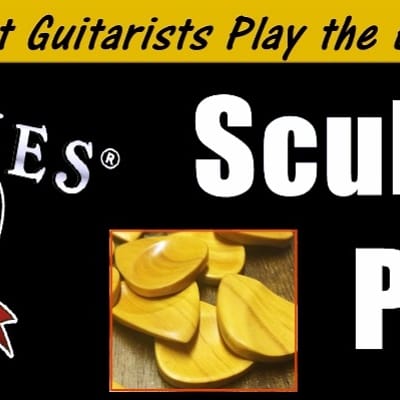 US Blues 3 x Sculpted Wood Guitar Picks image 3
