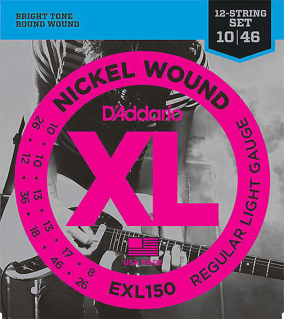 D Addario EXL150 Nickel Wound 12 String Electric Guitar Strings