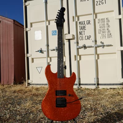 G&L USA CUSTOM SHOP Rampage 22 Orange Flake 6-String Electric Guitar w/ Shop Black Tolex Case image 3