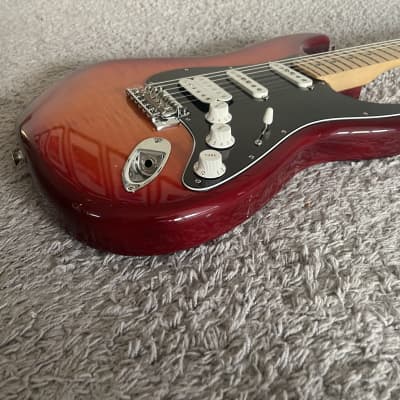 Fender Player Stratocaster HSS Plus Top 2020 MIM Cherry Burst Maple Neck Guitar image 3
