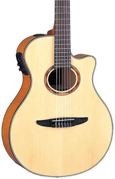 Yamaha NTX900FM Flamed Maple Classical Cutaway with Electronics Natural image 1