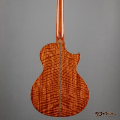 2014 Petros FS Lefty, Curly African Rosewood (Bubinga)/Curly Redwood image 2