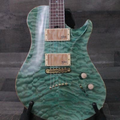 Warrior Private Vault Isabella 2014 Aqua Blue Caribbean Queen Super Rare 5A quilt top and back PRS P  with case! for sale