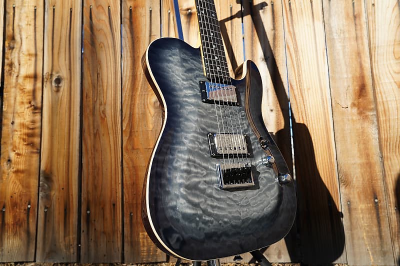 Schecter Diamond Series PROTOTYPE PT Classic - Trans Black Burst 6-String  Electric w/ Black Tweed Hard Case