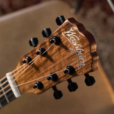 Washburn Vite S9V Bella Tono Studio Hybrid Acoustic Guitar (Gloss Charcoal Burst) image 7