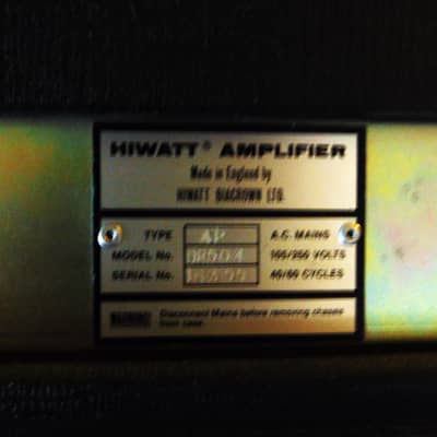 Hiwatt DR-504 Custom 50 Early 80s 50-Watt Amp head. VERY CLEAN DR504 image 8