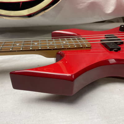 B.C. Rich bc NJ Series Warlock 4-string Bass - slight seam splitting on headstock! image 14