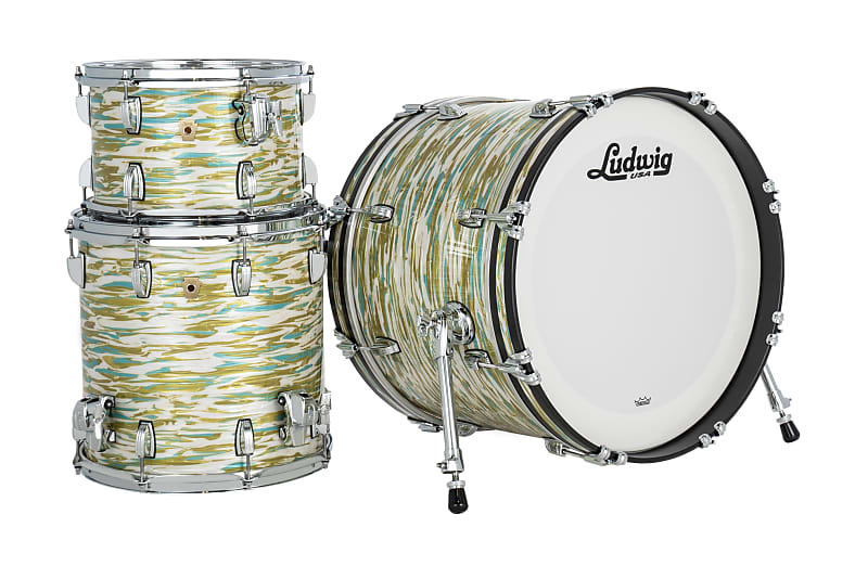 Ludwig Classic Maple Pro Beat Outfit Blue Olive Oyster image 1