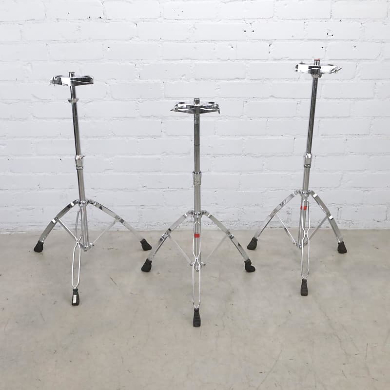 3 Mapex Double Braced Tripod Stand Bases w/ Tom Mounts 49079 Reverb