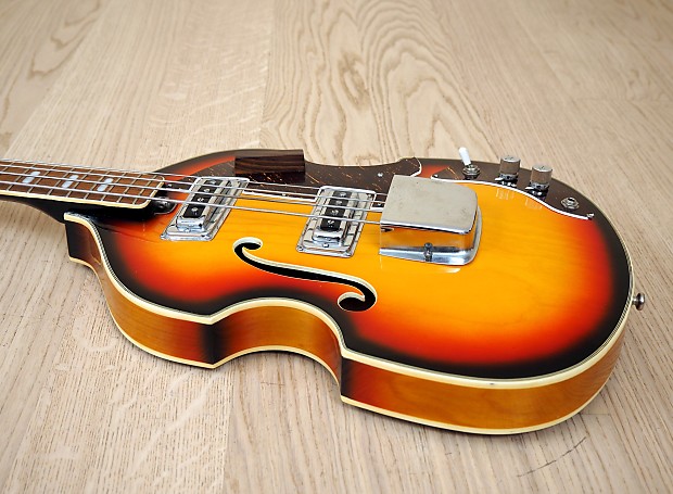 ベース TEISCO FB-2 SCROLL HEAD VIOLIN BASS 1960s Teisco Violin Bass Vintage w/ Scroll Headstock Japan