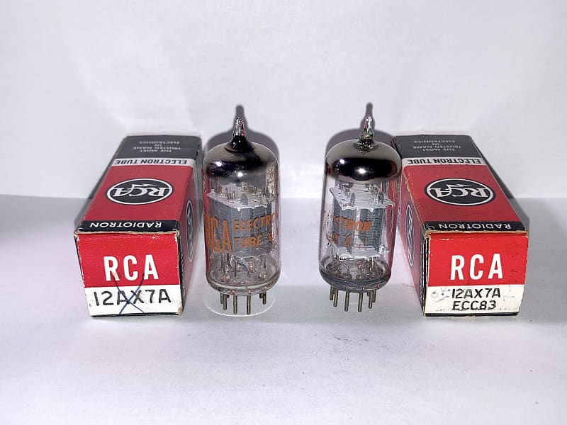 RCA 12AX7A 12AX7 ECC83 Guitar Amp Tubes - Matched Pair, | Reverb