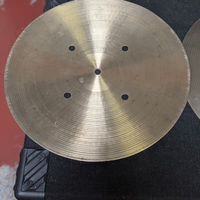 1980s Avedis Zildjian 14" Quick Beat Hi-Hat Cymbals - Look And Sound Great! image 12
