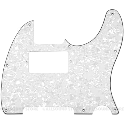 3-Ply WHITE PEARLOID Humbucker Pickguard for USA MIM Standard Fender® Telecaster Tele 8-Hole