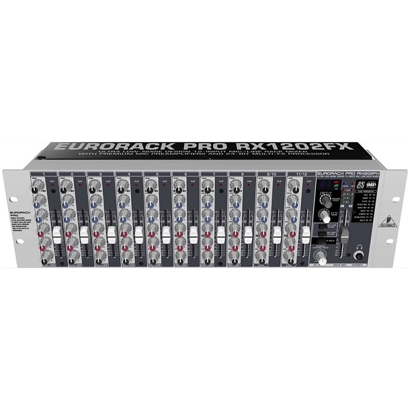 Behringer Eurorack Pro RX1202FX 12-Input Rack Mixer with