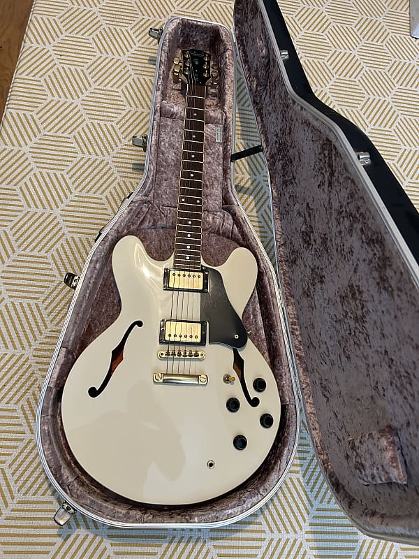 Hohner SE 35 White SemiHollow Electric Guitar Reverb UK