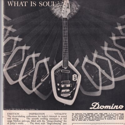 1967 DOMINO CALIFORNIAN VINTAGE FULL PAGE AD for sale