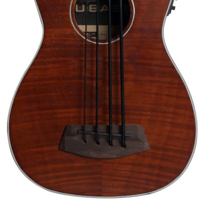 KALA U-Bass Exotic Mahogany, Lefthand, Fretted, with Deluxe Bag for sale
