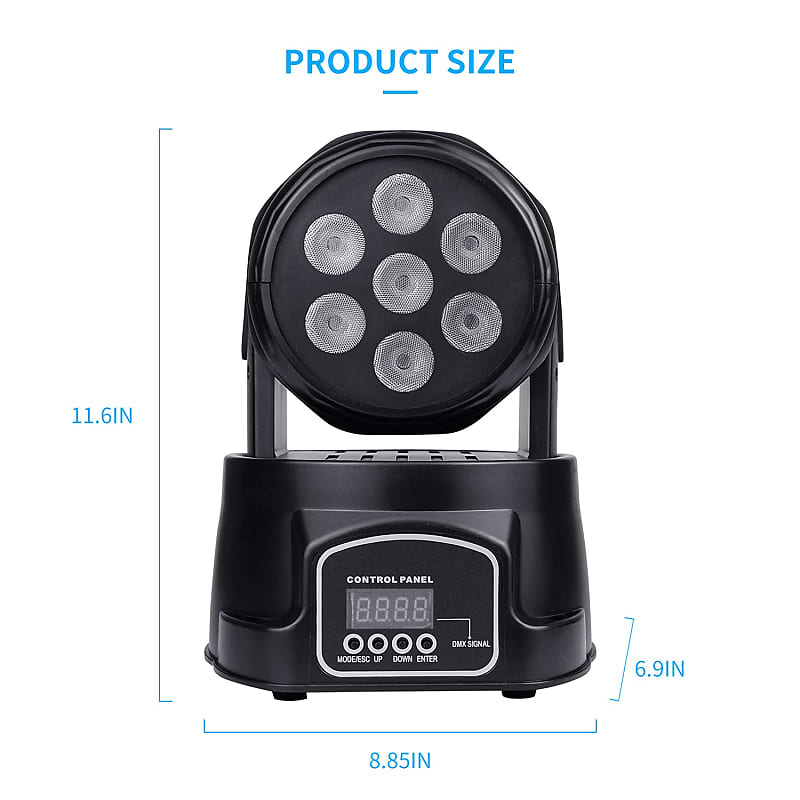 Moving Head Rgbw, Dj Lights, Sound Activated/Dmx Lighting, Moving Head  Lights For Stage, Party, Live, Dj, Bar, Disco Lighting (7X8W 4 Packs)