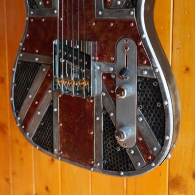 AIO Custom Art Electric Guitar - British Flag w/Gator Hard Case image 4