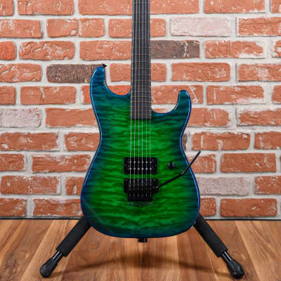 Charvel USA Custom Shop San Dimas Master Built by “Red” Dave Nichols for Namm #403 Quilted Maple Top Green Blue Burst 2024 w/OHSC image 4