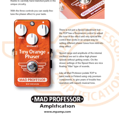 Mad Professor Tiny Orange Phaser Hand-Wired image 2