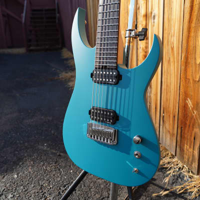 Schecter USA CUSTOM SHOP Keith Merrow KM-7 Stage Teal Blue Satin 7-String Electric Guitar w/ Case (2024) image 12