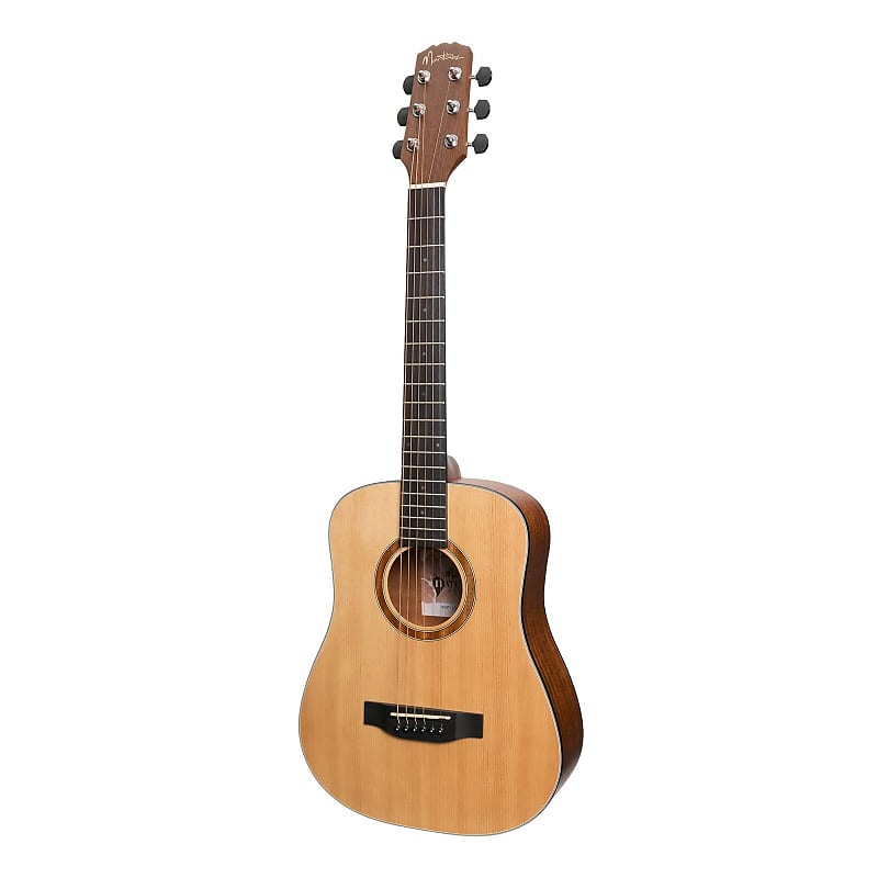 Martinez 'Natural Series' Spruce Top Acoustic-Electric Babe Traveller Guitar  (Open Pore)