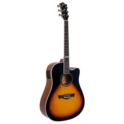 Tagima Kansas EQ A Acoustic Electric Guitar, Okoume Top, Drop Sunburst image 1