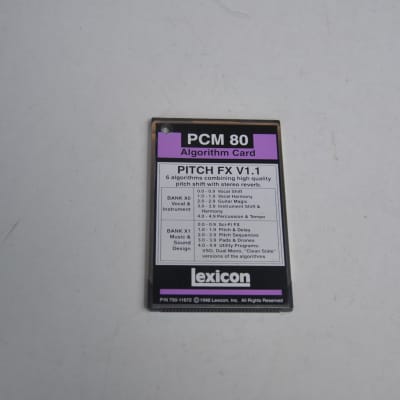 RARE Lexicon PCM-80 Algorithm Card ~PITCH FX V1.1~ Audio Software PCM80 USA Made image 5