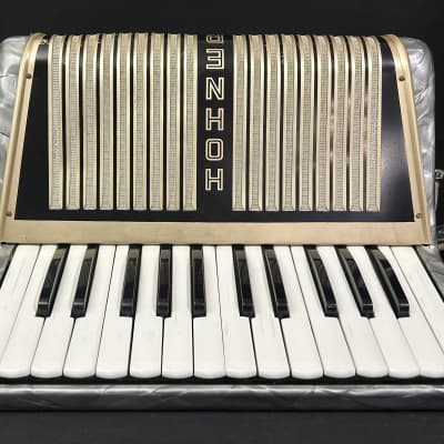 Hohner Student II N Vintage Button Accordion - Silver w/ Case image 10