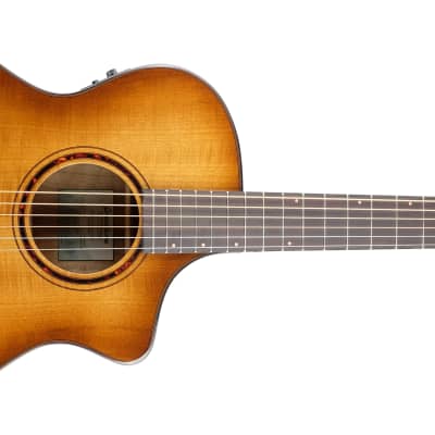 Breedlove ECO Pursuit Exotic S Concert CE Myrtlewood Electro-Acoustic Guitar in Amber image 2