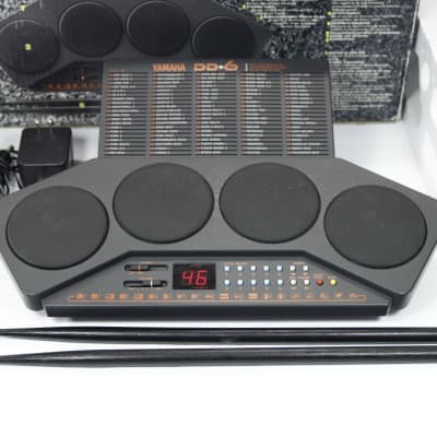 Portable Yamaha DD-6 Electronic Digital Percussion 4 Pad Drum Kit Machine With Box & power supply image 2