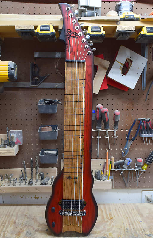 Left Handed - 8-String - Cherry Red Burst - Lap Steel Guitar - Satin Relic Finish - USA Made - C13th Tuning image 1