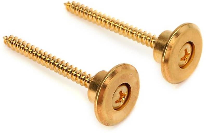 Genuine PRS Strap Buttons With Screws - GOLD image 1