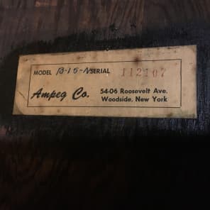1961 Ampeg B15 Fliptop Bass Cab, No Head, Random Flair, Altec 418B 15" Speaker image 12